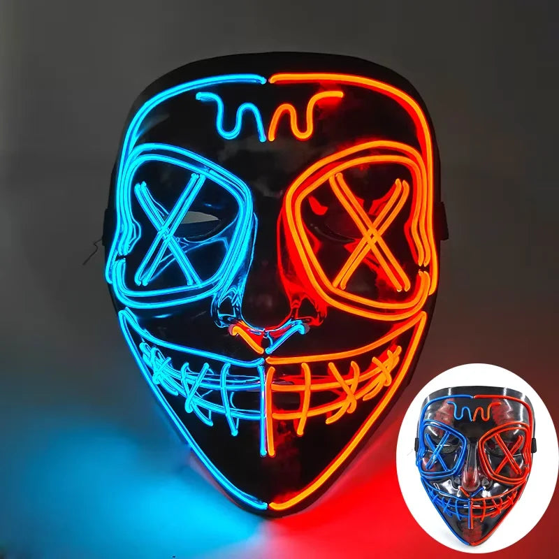 Wireless LED Purge Mask Halloween Horror Party Carnival Cosplay