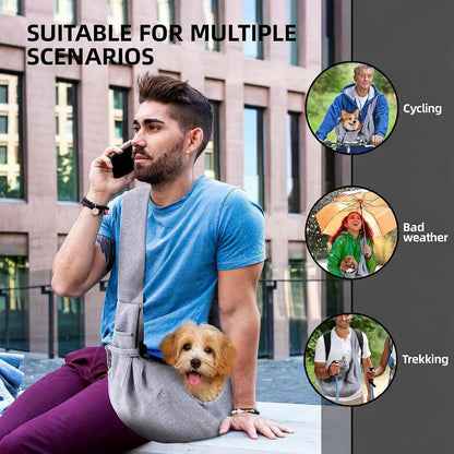 Cotton Comfortable Dog Bag Pet Out Crossbody Shoulder Bag