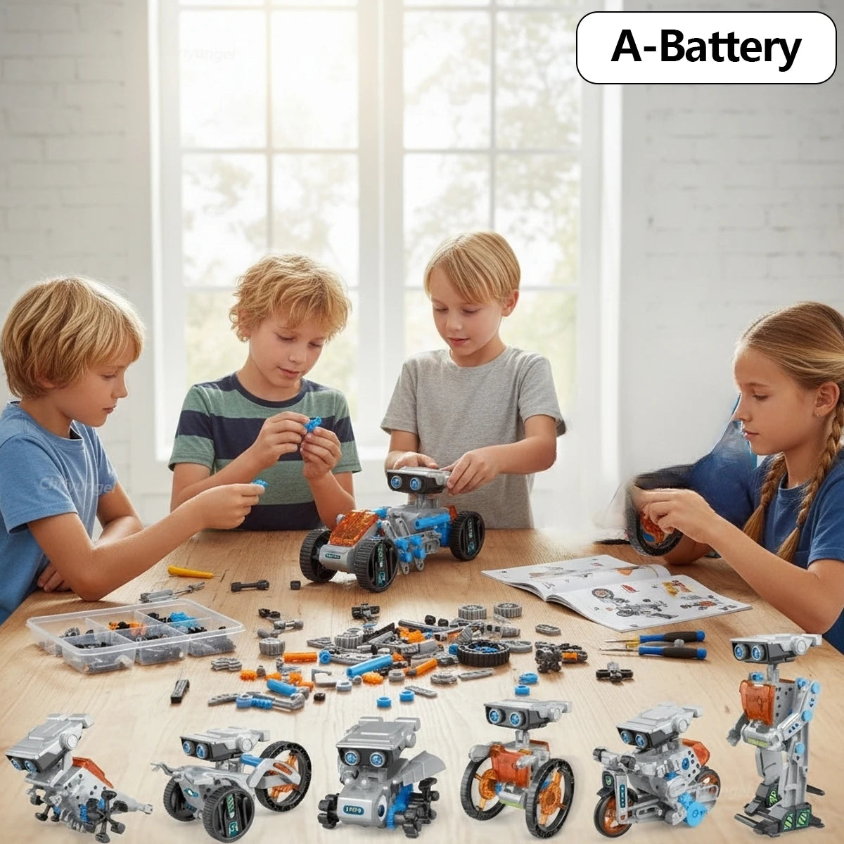 12-in-1 STEM Robot Building Kit Toys DIY Engineering Construction