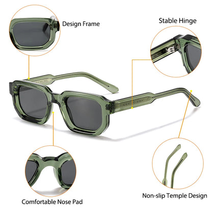 CATERSIDE New Vintage Punk Men Sunglasses Small Frame