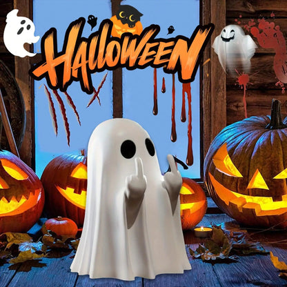 Halloween Ghost Figurine - Spooky Resin Finger Statue