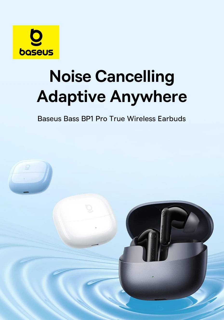 Baseus Bass BP1 Pro -50dB Noise Cancelling Wireless Earbuds