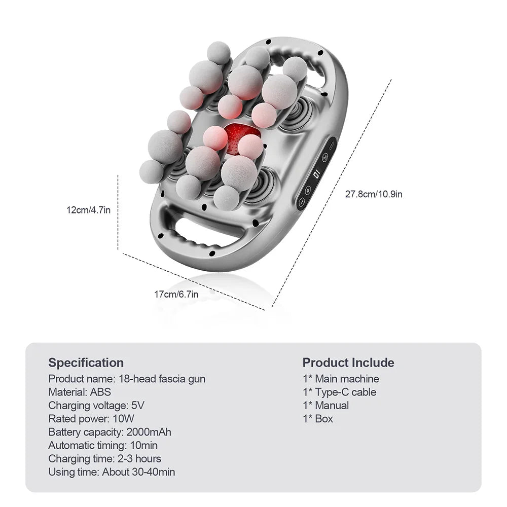 42-Heads Fascia Gun High-Frequency Vibration Body Massage