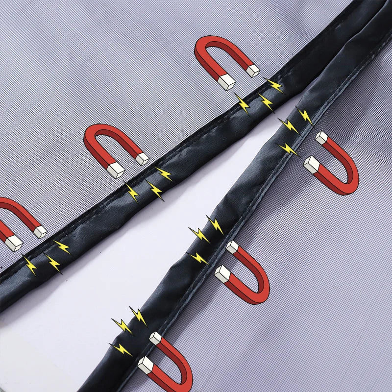 Magnetic Door Screen Insect Mosquito Net Curtain Black Fly