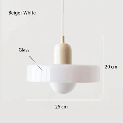 Nordic Retro Glass Pendant Lamps Indoor E27 LED Chandelier