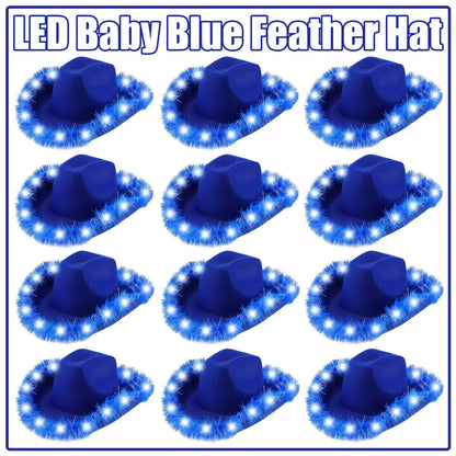 LED Cowboy Hats Wedding Hats Bulk Light up Cowboy Hats
