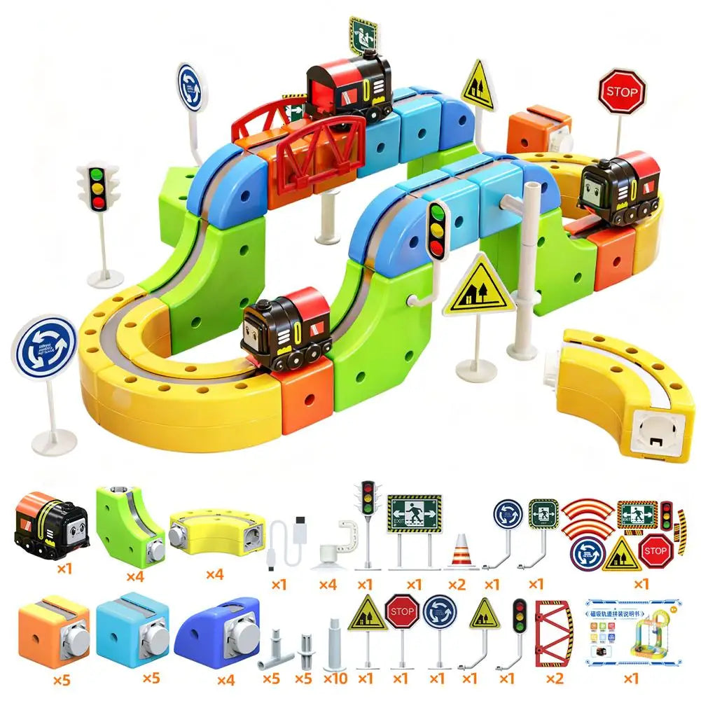 Magical Track Train USB Rechargeable 3D Building Tracks