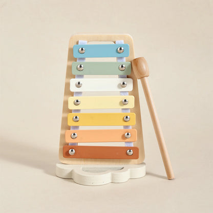 Montessori Wooden Toy Multicolor Xylophone Bell Beads