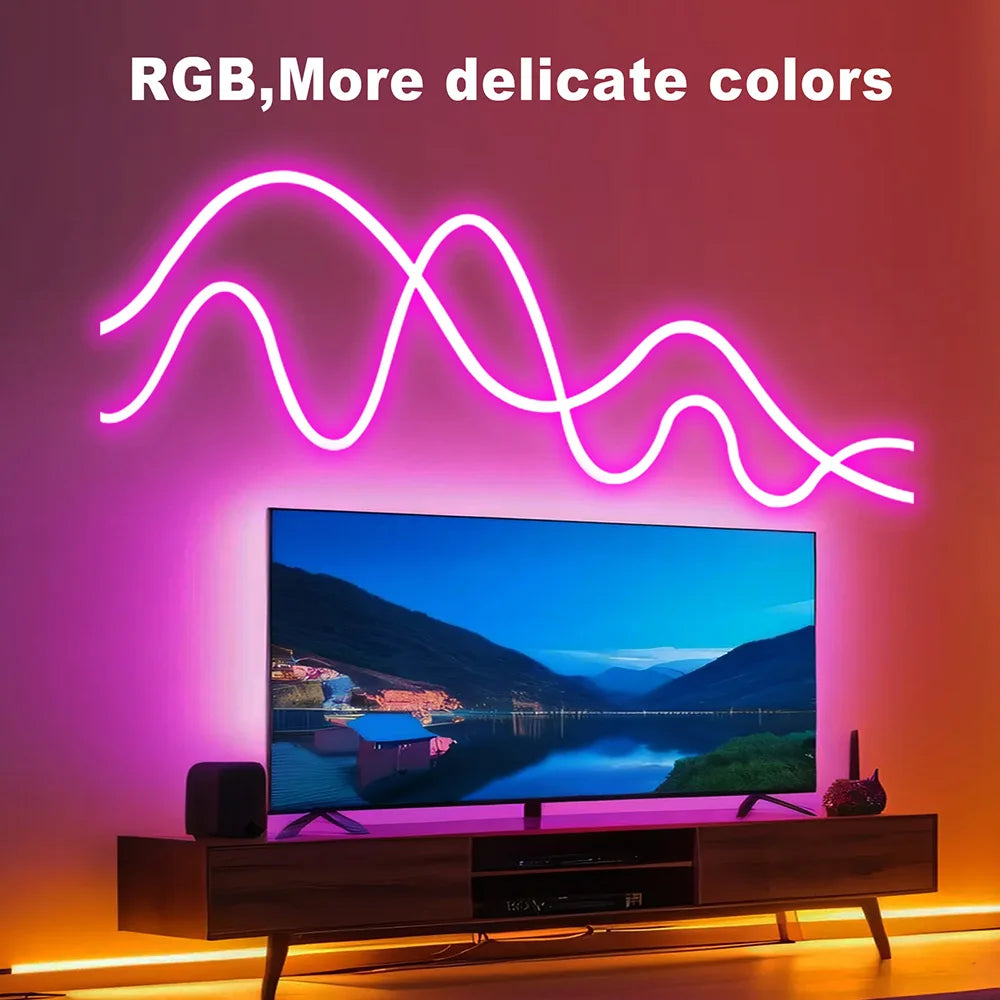 5V USB RGB LED Neon Strip Light 24key Remote Control