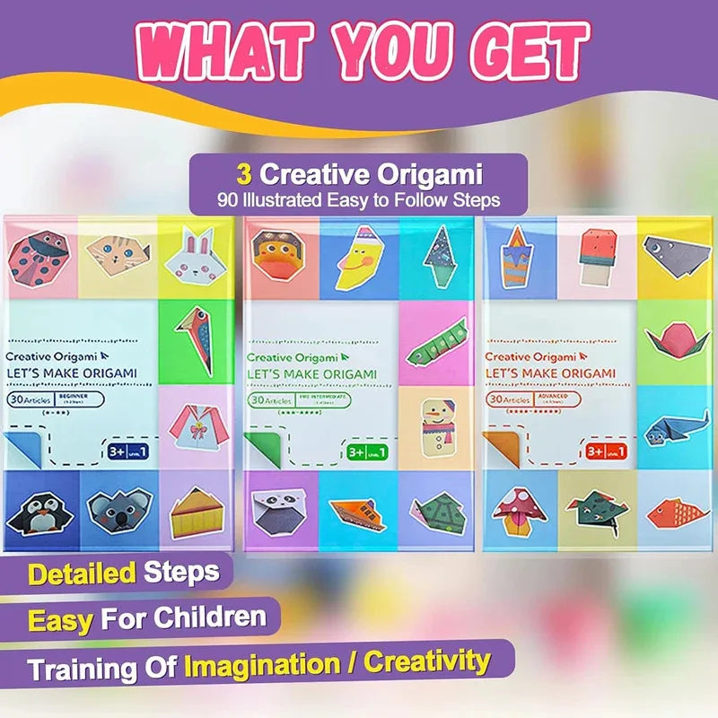 Origami Kit with 30/96 Sheets Paper & Guide Book