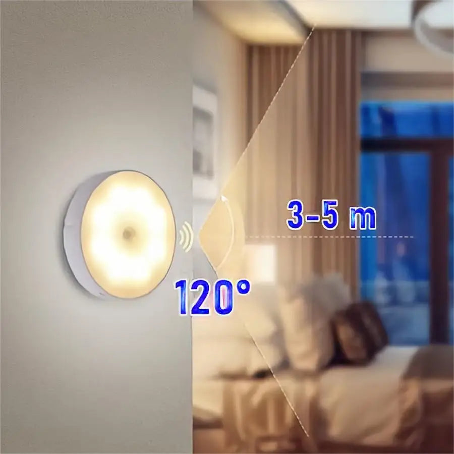 Motion Sensor Light Led USB NightLights Rechargeable Lamp
