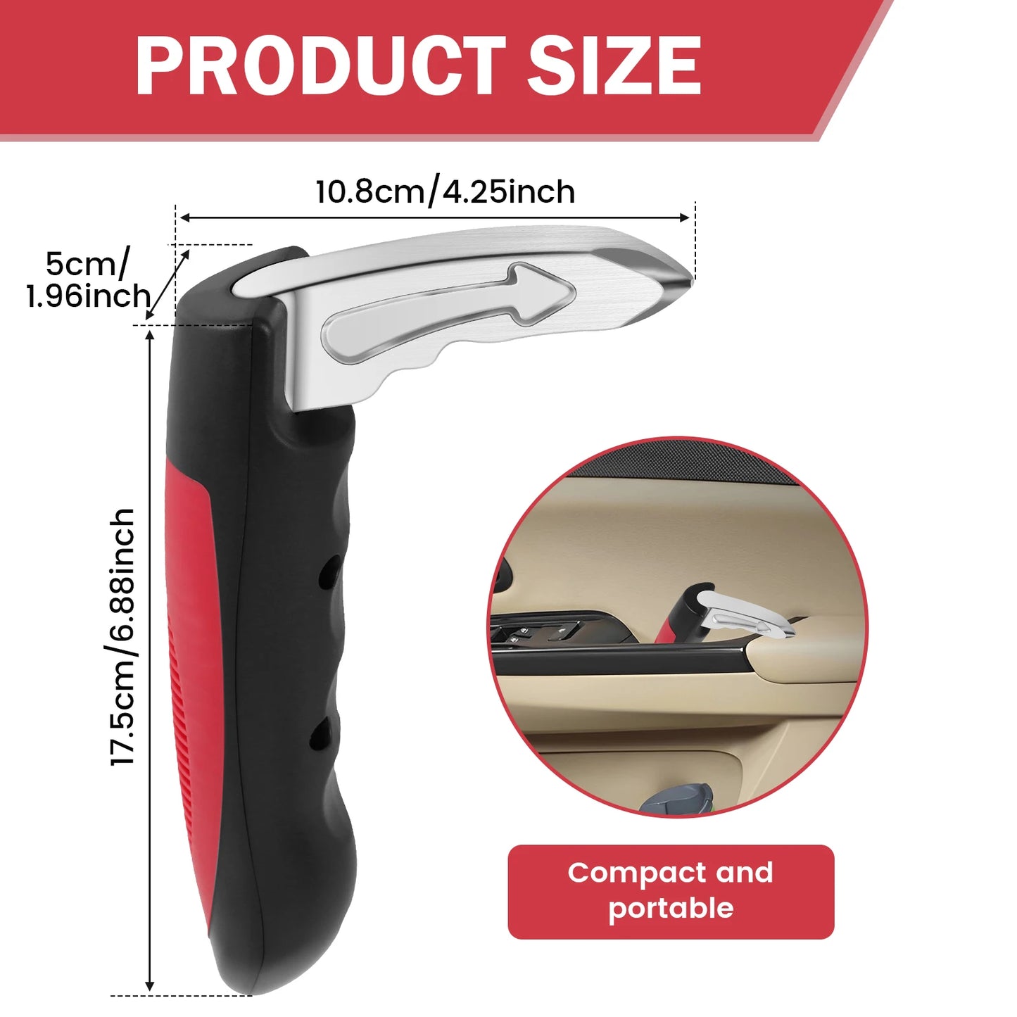Car Door Assist Handle 2 in 1 Multifunction Vehicle Support