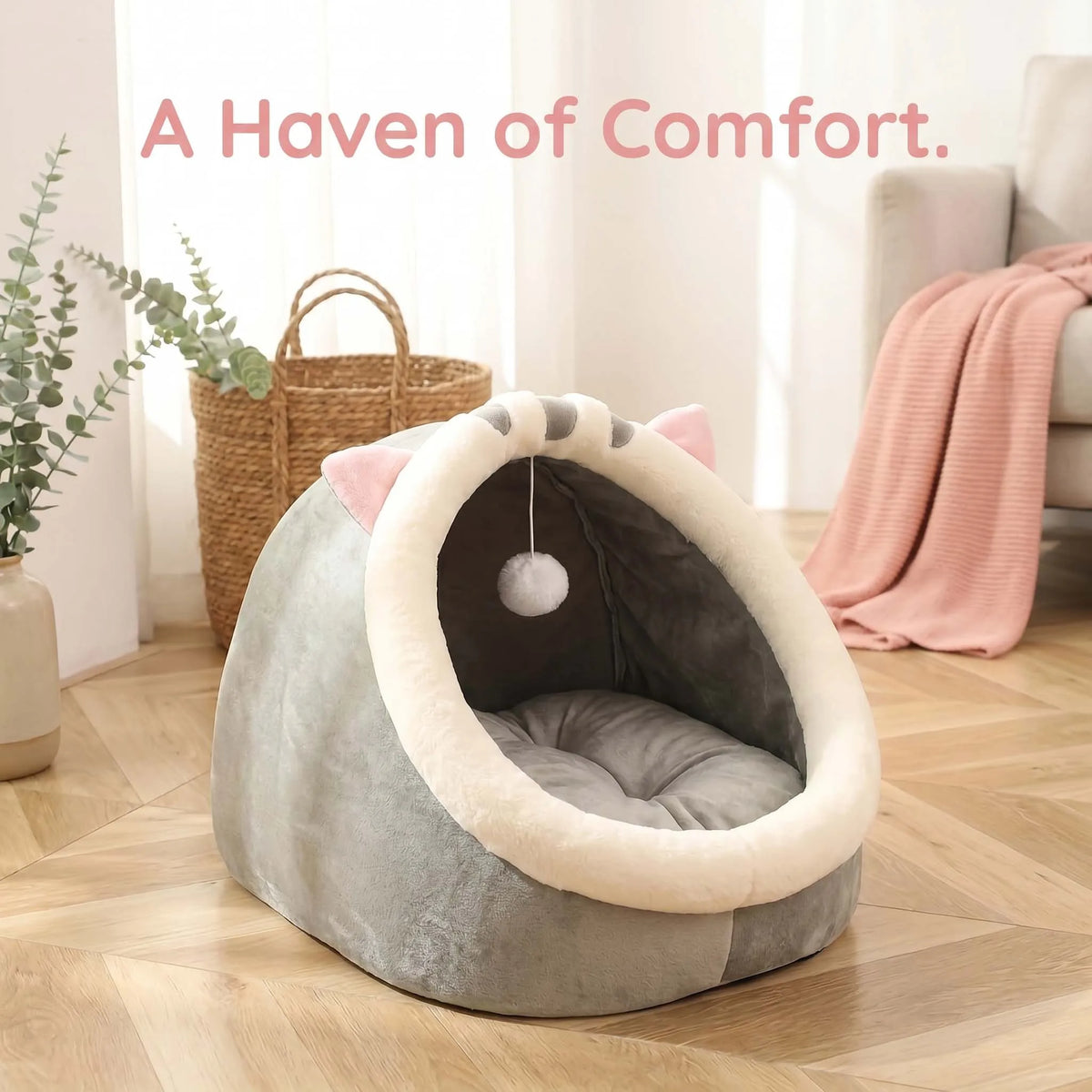 Cute And Soft Cat House Super Cat Bed Warm Deep Sleep Comfort