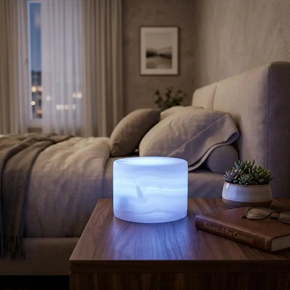 Marble Lamp Luxury Stone Table Lamp Touch Control LED Color