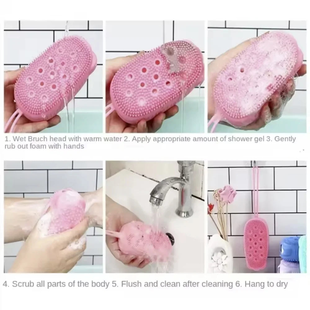 Double Side Silicone Bubble Bath Body Brush