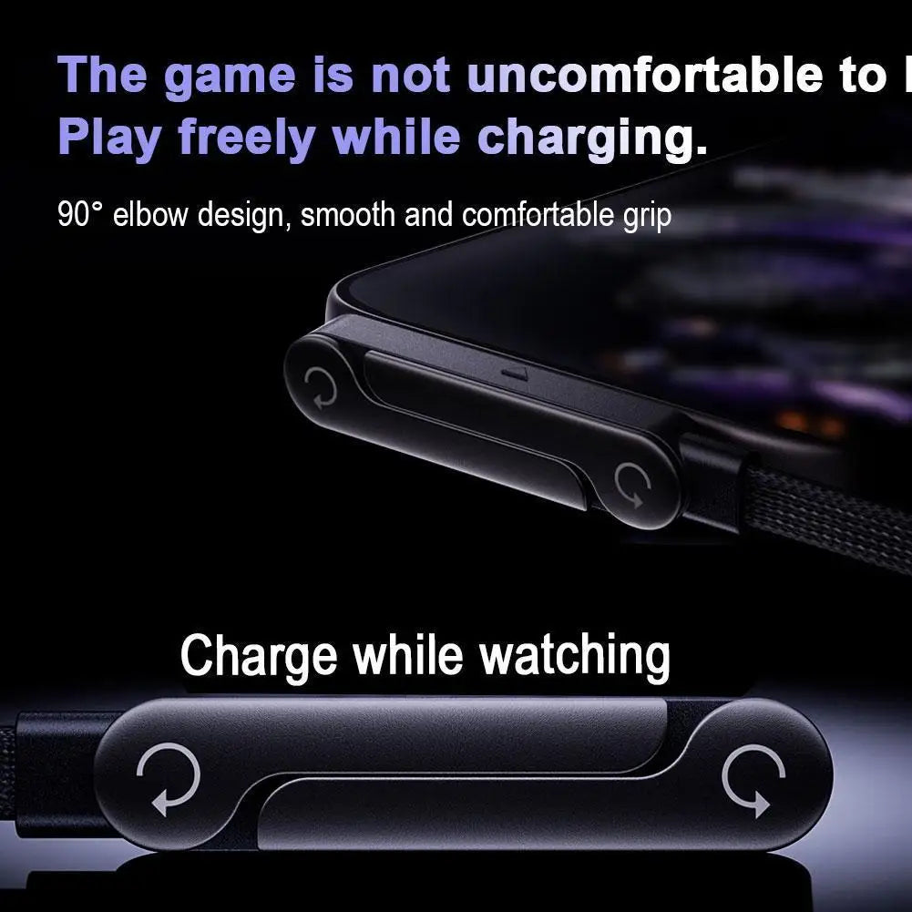 Sideways Phone Charger Invisible Stand Charging Cable