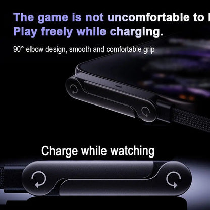 Sideways Phone Charger Invisible Stand Charging Cable