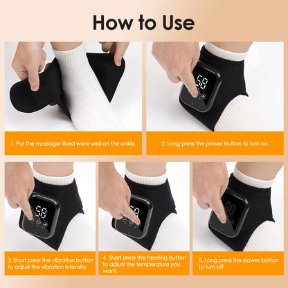 Heated Ankle Massager Hot Compresses Vibration Massage