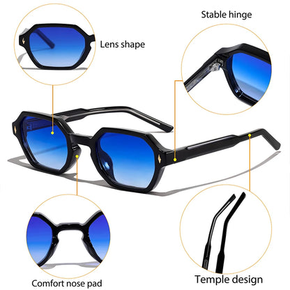 Punk Polygonal Men Sunglasses Personalized Design Square