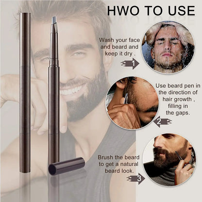 Beard Pen Filler Men Waterproof Moustache Coloring Pen