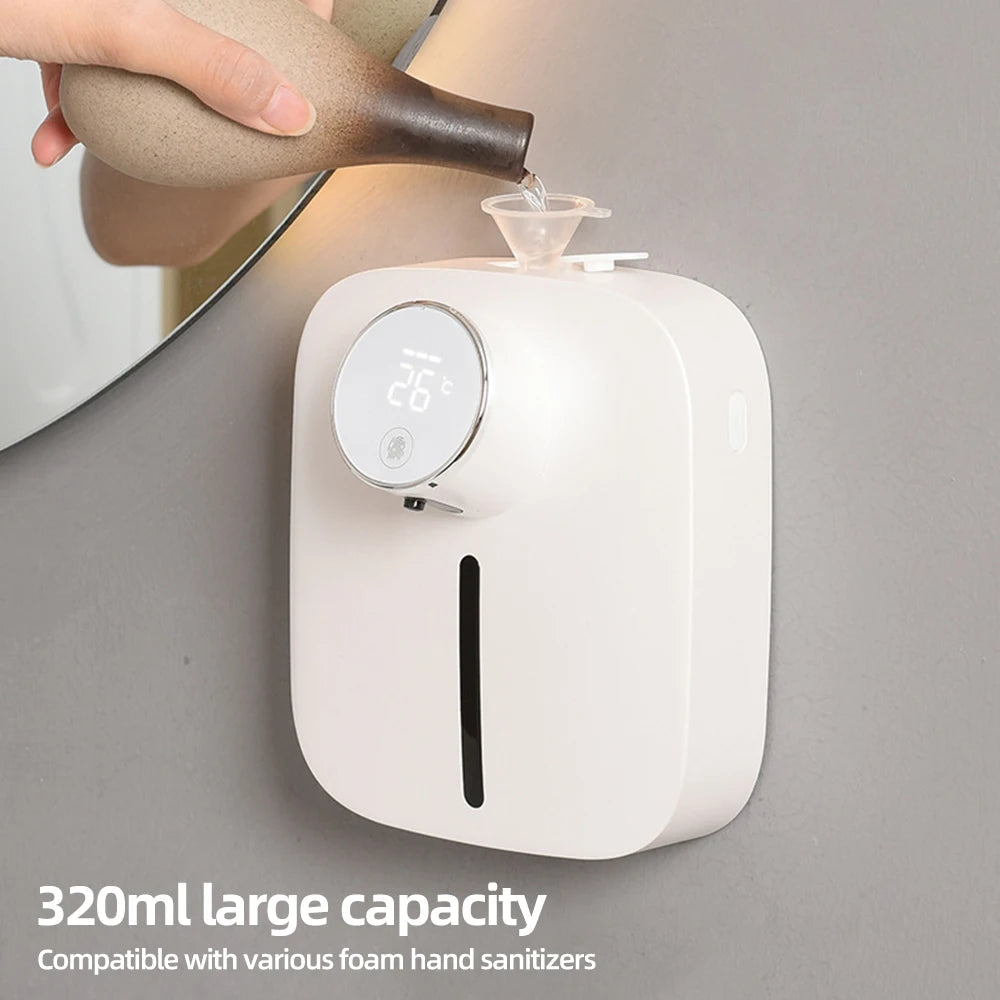 Wall-mounted Dispenser Soap USB Digital Temperature