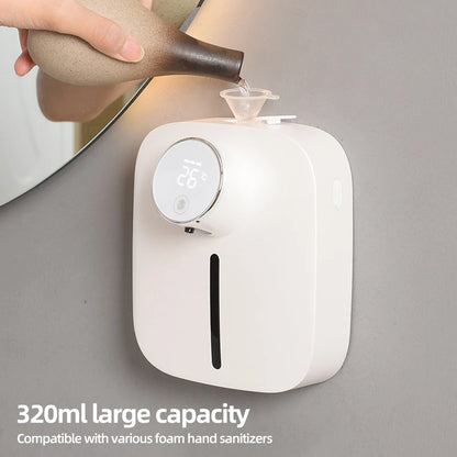 Wall-mounted Dispenser Soap USB Digital Temperature