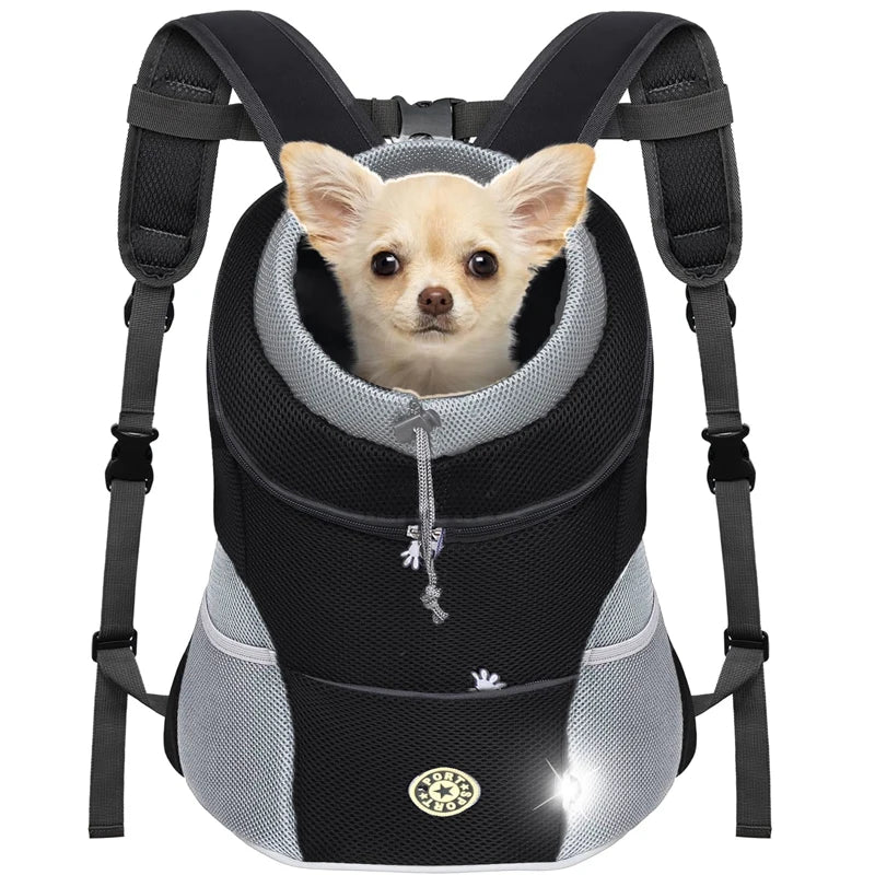 Pet Backpack Carrier for Small Dogs & Cats - Front-Folded