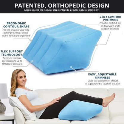 Inflatable Velvet Leg Pillow Plastic Camping Soft Inflatable