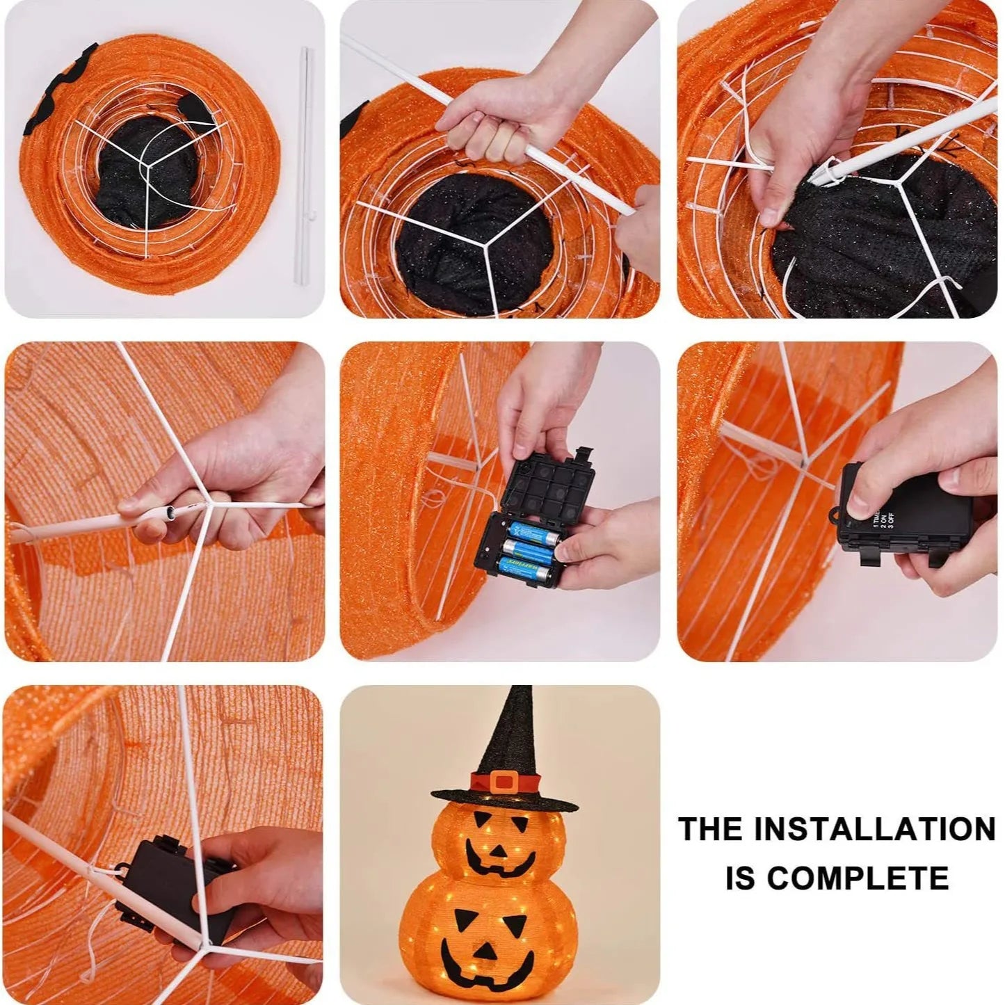 Halloween Pumpkin Decorations Collapsible Jack-o-Lantern Lights
