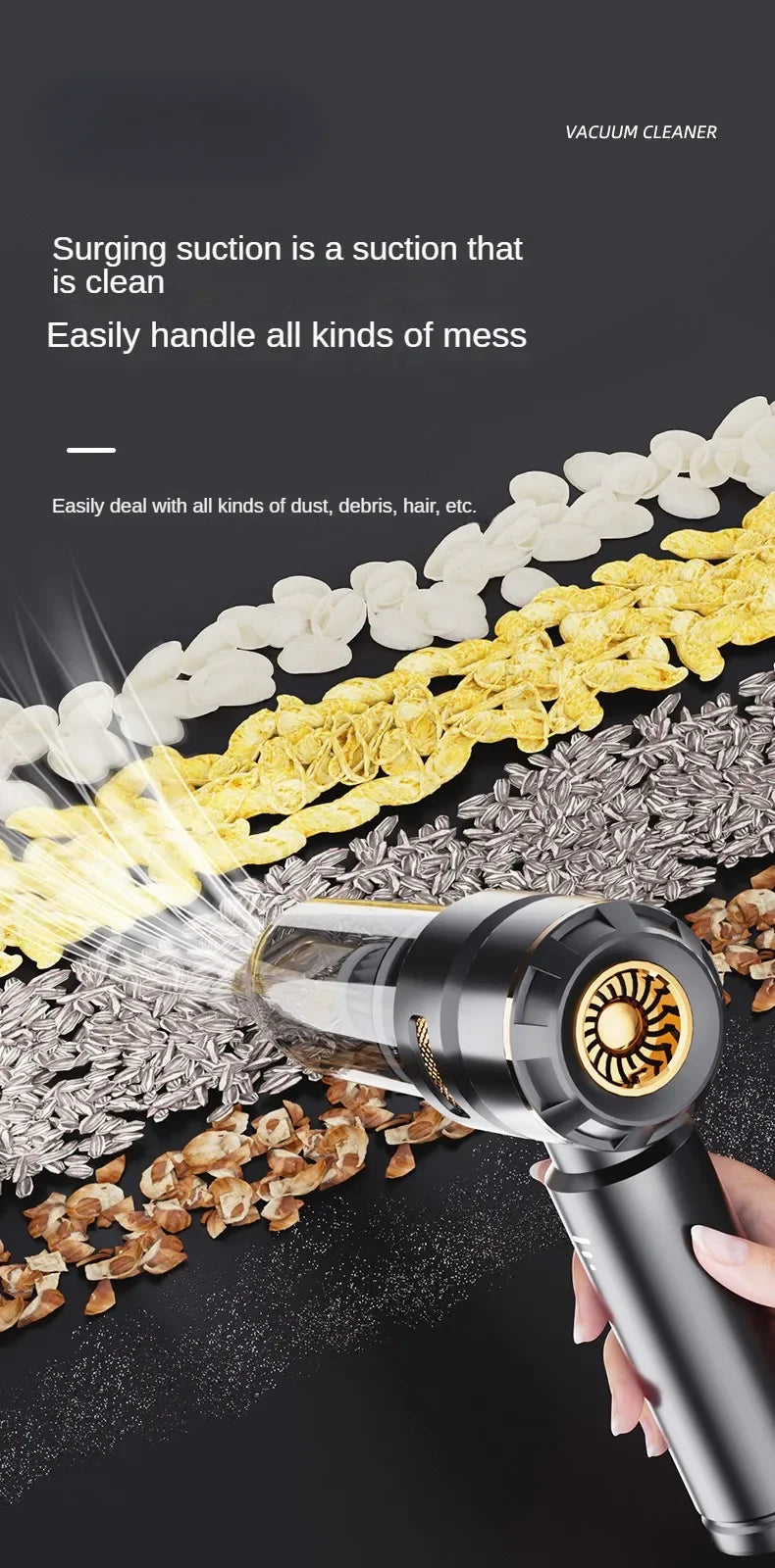 Car Vacuum Cleaner Wireless Mini Handheld for Car