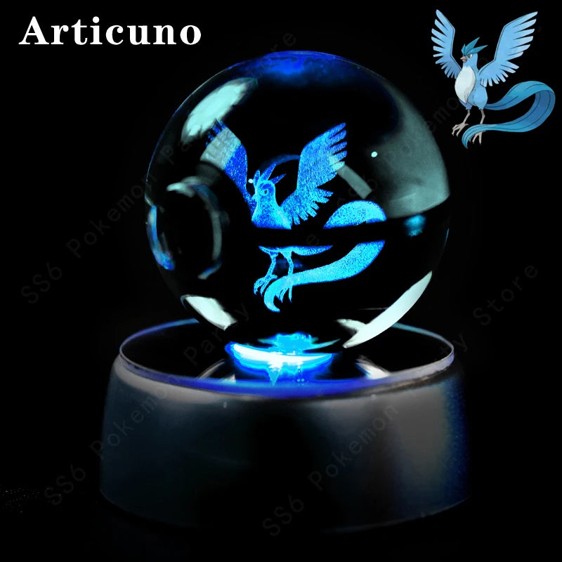 Pokemon Crystal Ball 3D Mewtwo Pikachu Gift