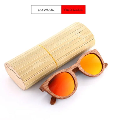GM Men bamboo Wood Sunglasses Women Retro Vintage