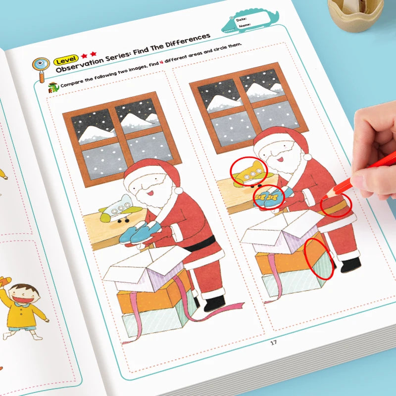 Hidden Differences Activity Book Contains 32 Interactive Observation