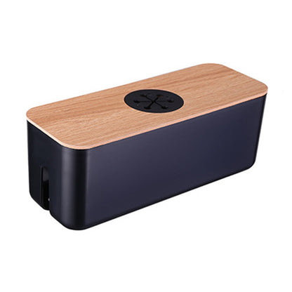 Wooden Cable Storage Box Power Line Storage Case