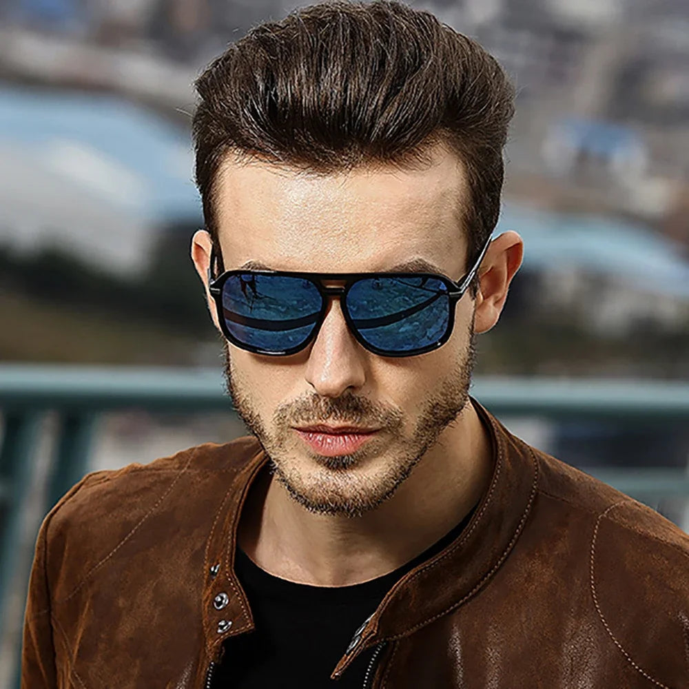 VIVIBEE Men Night Vision Sunglasses Photochromic Pilot