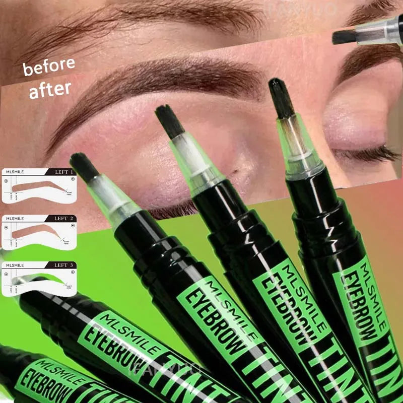 Liquid Eyebrow Dye Tint Brush Pencil Rotating Long Lasting