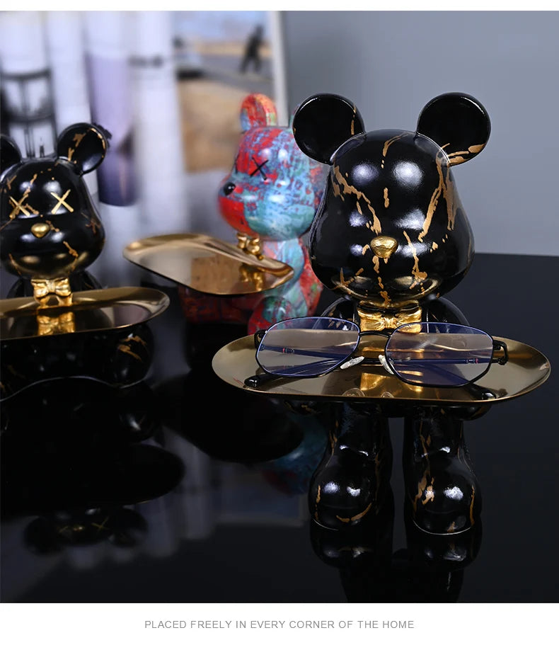 Colorful Bear Statues and Sculptures Butler Figure Ornaments