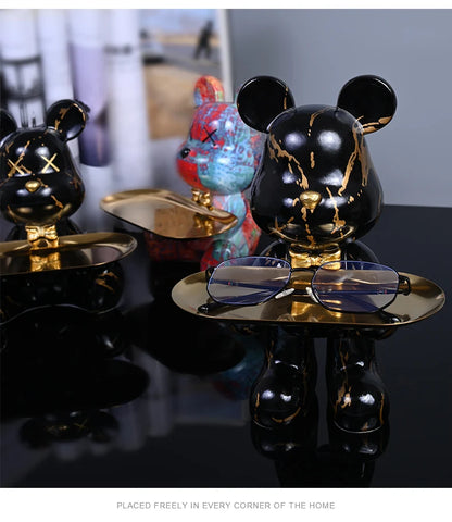 Colorful Bear Statues and Sculptures Butler Figure Ornaments