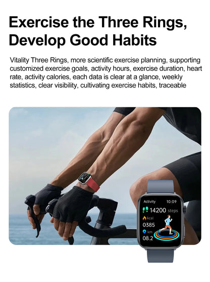New Women Men AI Smart Diagnosis Watch HRV+PPG Blood Pressure