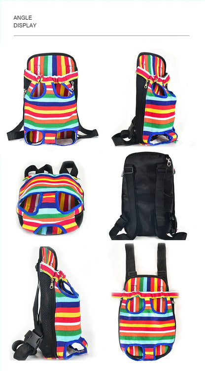 Adjustable Cat Carrier Bag Pet Double Shoulder Backpack