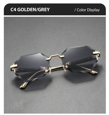 Man Woman Sunnies Fashion Unisex Rimless Sunglasses