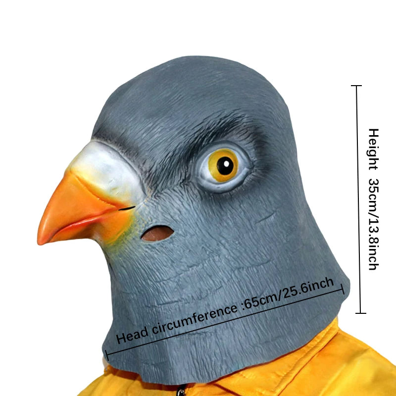 Pigeon Mask Funny Animal Cosplay Costume Latex Head Mask Halloween
