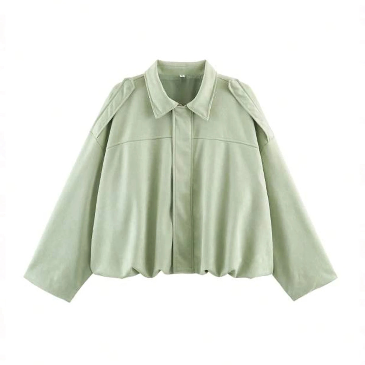 Women's Street Fashion Solid Coats Bat Sleeves Vintage Jackets
