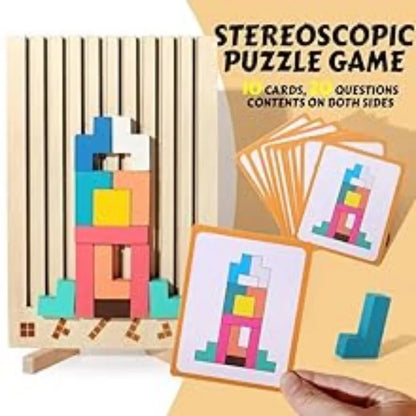 Wooden Puzzle Toy Stacking Game for Family Gathering