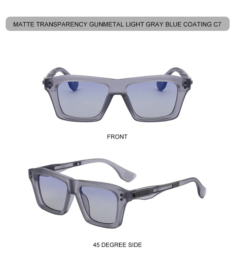 Steampunk Classic Square Sunglasses Men Luxury Brand Vintage