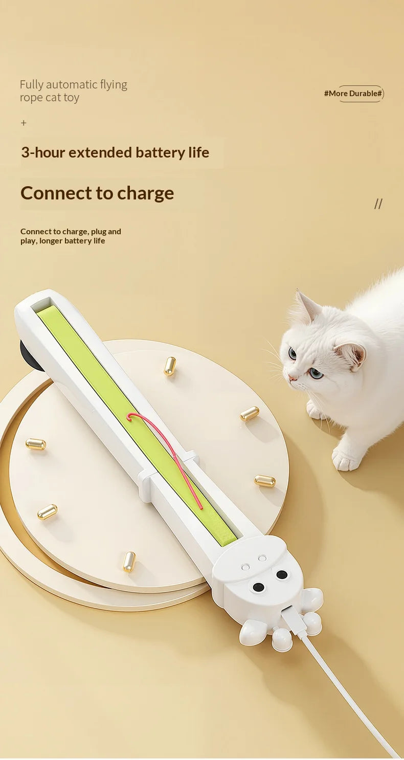 Automatic Interactive Cat Toy Wall Mounted Cat Teaser Wand