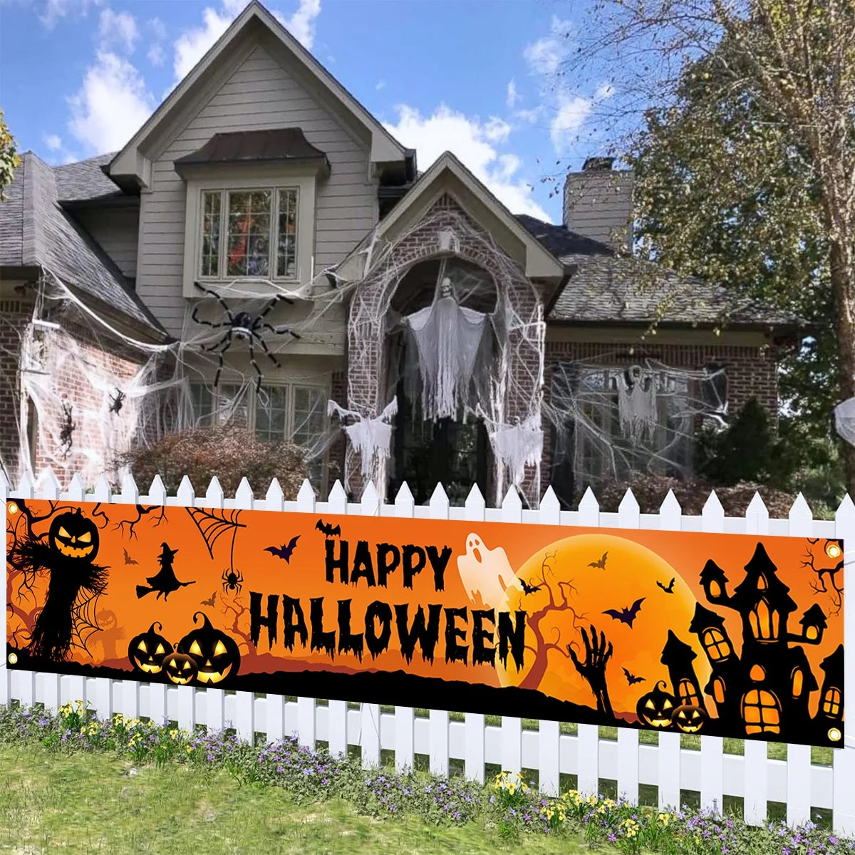 Happy Halloween Outdoor Banner Happy Halloween Decoration