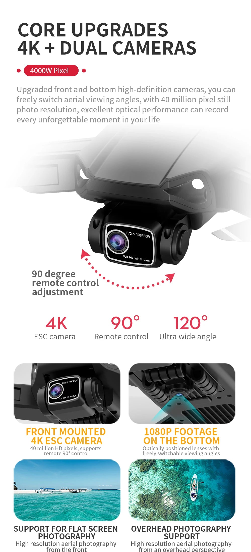 L900 Pro SE MAX GPS Drone 4K Professional Dual HD Camera