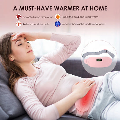 Electric Heating Pad Menstrual Cramp Massager Belt Women