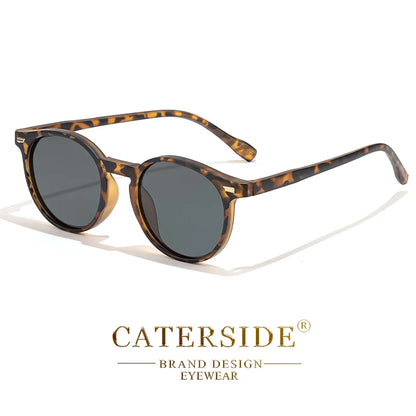 Retro Polarized Round Sunglasses Men TR90 / Acetate Vintage